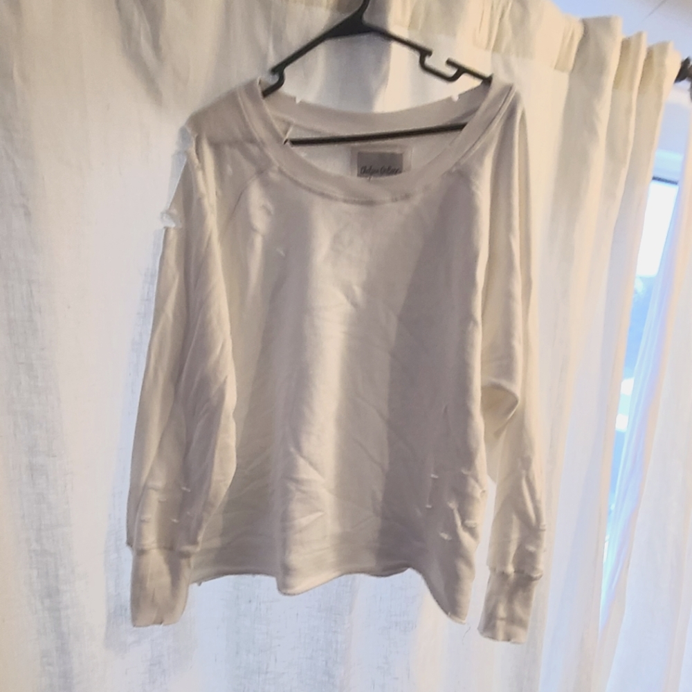 Distressed sweatshirt